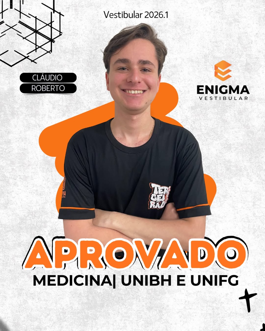 Aprovação em Medicina em dose dupla! Parabéns pela dedicação e pelo resultado brilhante em duas