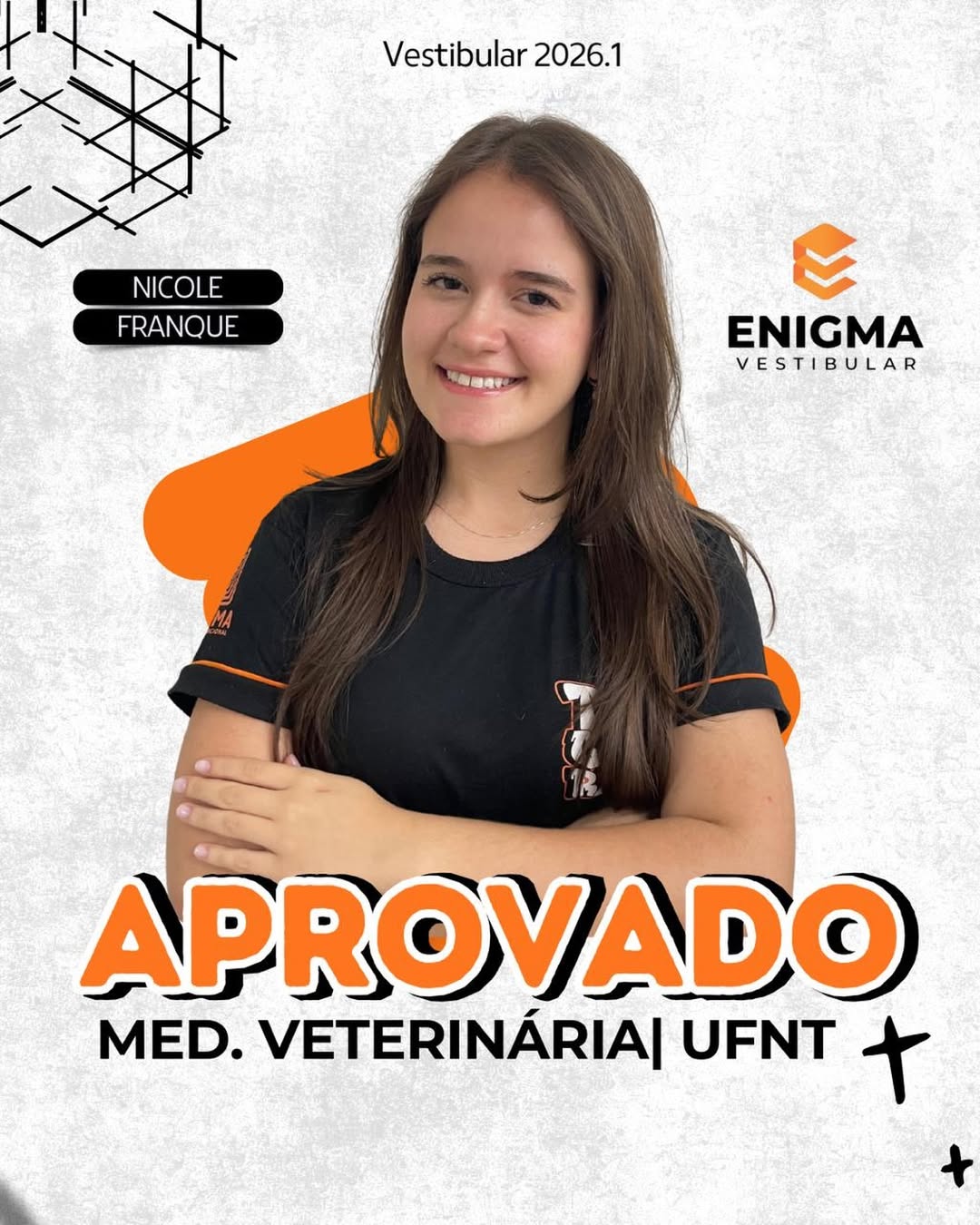 Parabéns Nicole 🧡✨ É FEDERAAAL! Estamos muito orgulhosos de você!